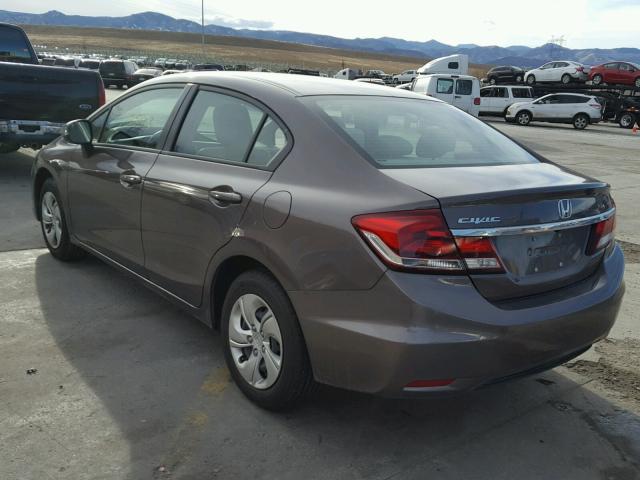 2HGFB2F59DH552201 - 2013 HONDA CIVIC LX BROWN photo 3