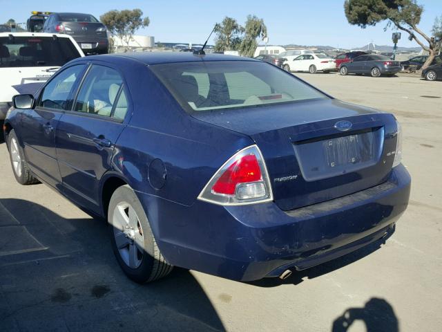 3FAHP071X7R218282 - 2007 FORD FUSION SE BLUE photo 3