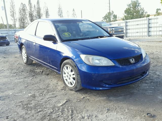 1HGEM22545L018510 - 2005 HONDA CIVIC LX BLUE photo 1