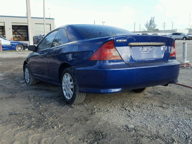 1HGEM22545L018510 - 2005 HONDA CIVIC LX BLUE photo 3