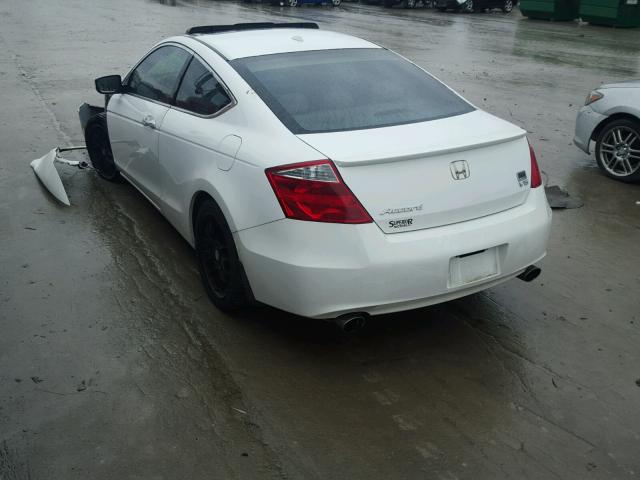 1HGCS22808A007060 - 2008 HONDA ACCORD EXL WHITE photo 3