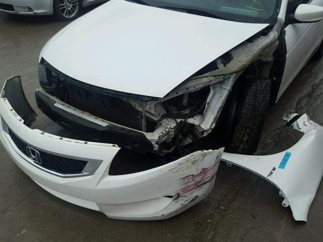 1HGCS22808A007060 - 2008 HONDA ACCORD EXL WHITE photo 9