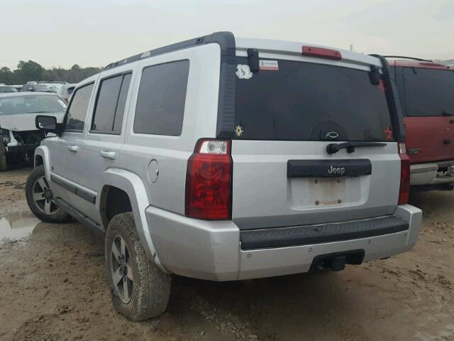 1J8HH48K98C158526 - 2008 JEEP COMMANDER SILVER photo 3