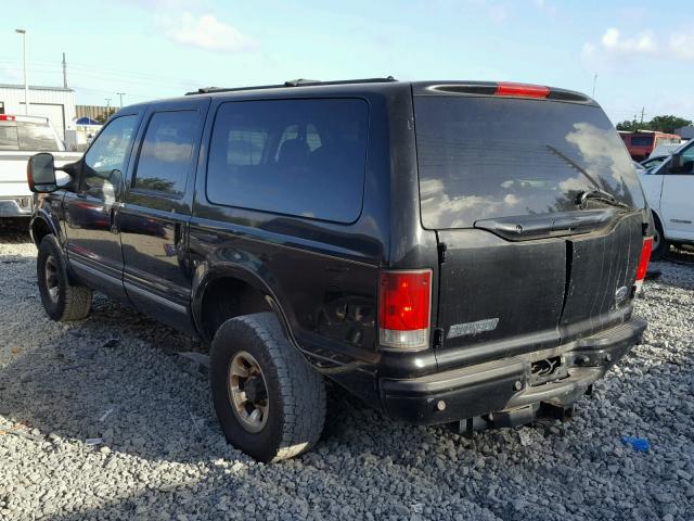 1FMNU43S73EC32449 - 2003 FORD EXCURSION BLACK photo 3