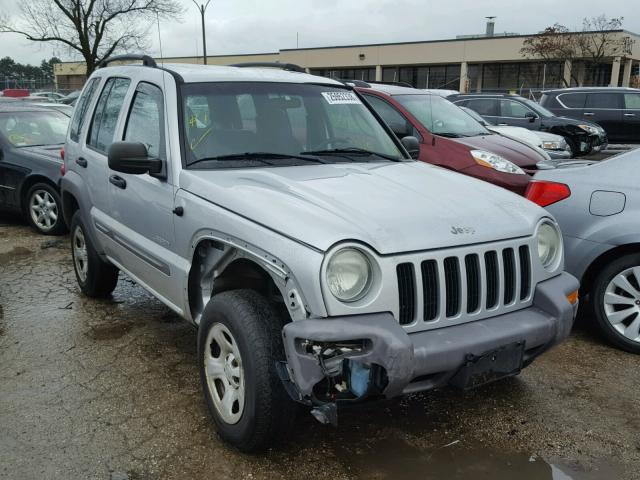 1J4GL48K54W216958 - 2004 JEEP LIBERTY SP SILVER photo 1