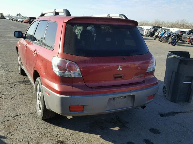 JA4LX41G33U047042 - 2003 MITSUBISHI OUTLANDER RED photo 3