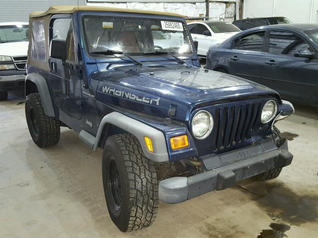 1J4FA39S82P752210 - 2002 JEEP WRANGLER / BLUE photo 1