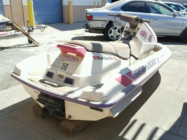 ZZN74655B393 - 1993 BOMBARDIER SEADOO GTX WHITE photo 4