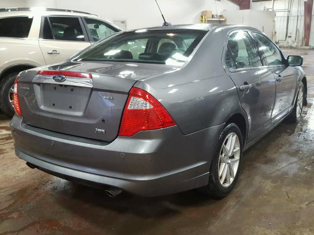 3FAHP0JG4AR238600 - 2010 FORD FUSION SEL GRAY photo 4