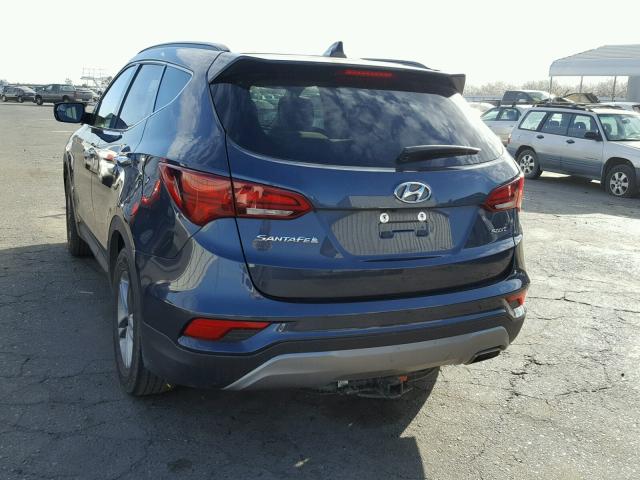 5NMZU3LB5HH021545 - 2017 HYUNDAI SANTA FE S BLUE photo 3