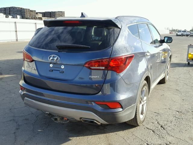 5NMZU3LB5HH021545 - 2017 HYUNDAI SANTA FE S BLUE photo 4