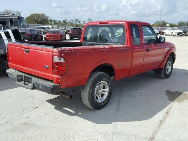1FTYR44U32TA53032 - 2002 FORD RANGER SUP RED photo 4