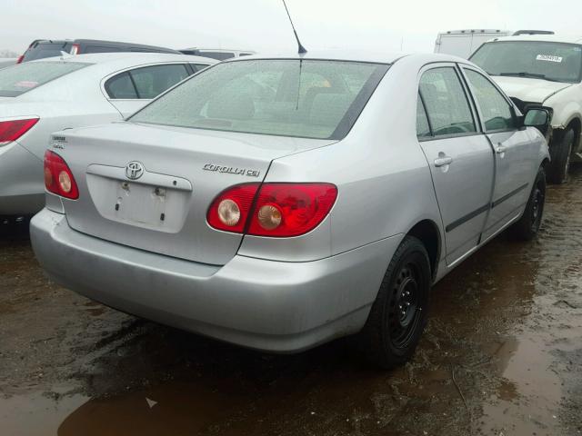 JTDBR32E270116660 - 2007 TOYOTA COROLLA CE SILVER photo 4