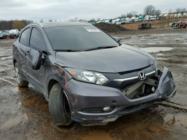 3CZRU6H7XGM728152 - 2016 HONDA HR-V EXL GRAY photo 1