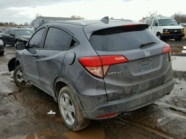 3CZRU6H7XGM728152 - 2016 HONDA HR-V EXL GRAY photo 3