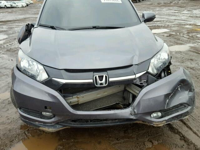 3CZRU6H7XGM728152 - 2016 HONDA HR-V EXL GRAY photo 9