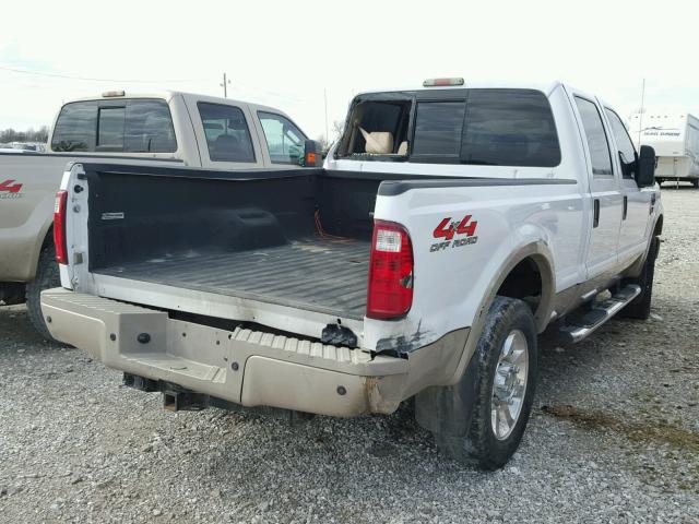 1FTSW21R78EB96663 - 2008 FORD F250 SUPER WHITE photo 4