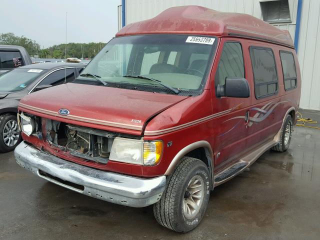 1FDRE14L9WHB04334 - 1998 FORD ECONOLINE MAROON photo 2