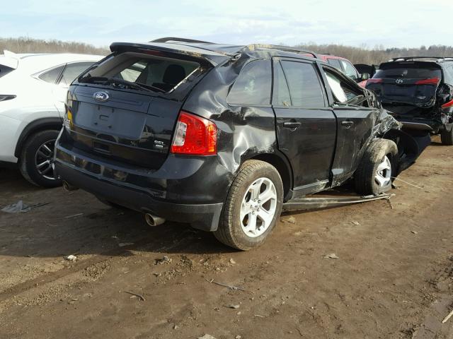 2FMDK4JC8EBA72206 - 2014 FORD EDGE SEL BLACK photo 4