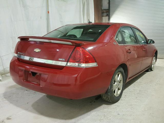 2G1WT58K581328804 - 2008 CHEVROLET IMPALA LT RED photo 4