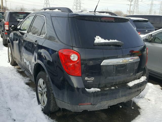 2CNFLEEC8B6211521 - 2011 CHEVROLET EQUINOX LT BLACK photo 3