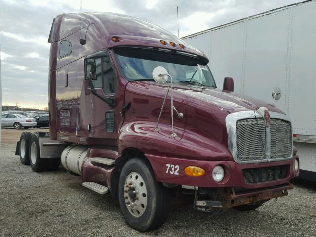 1XKTD49X8AJ266732 - 2010 KENWORTH CONSTRUCTI MAROON photo 1