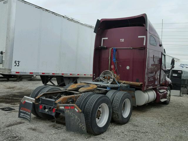 1XKTD49X8AJ266732 - 2010 KENWORTH CONSTRUCTI MAROON photo 4