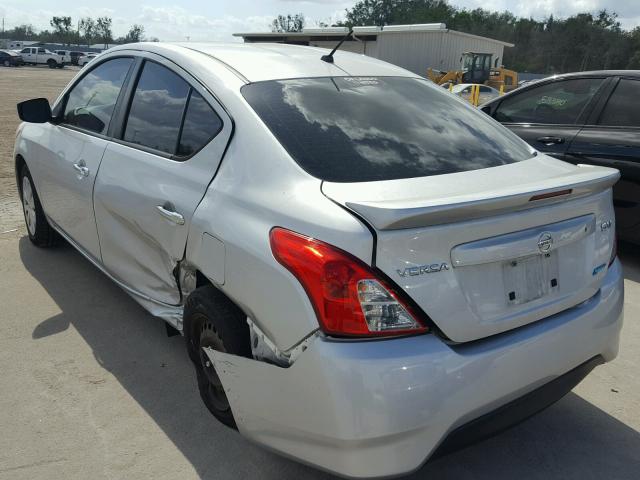 3N1CN7AP8FL840738 - 2015 NISSAN VERSA S SILVER photo 3