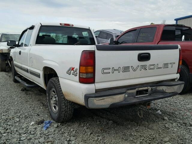 1GCEK19T0YE376621 - 2000 CHEVROLET SILVERADO WHITE photo 3