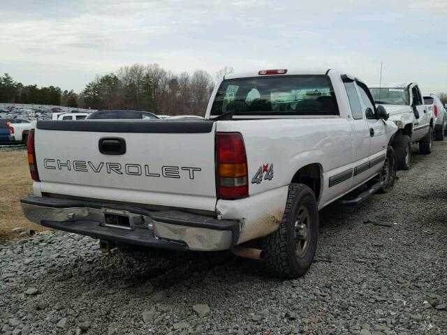 1GCEK19T0YE376621 - 2000 CHEVROLET SILVERADO WHITE photo 4