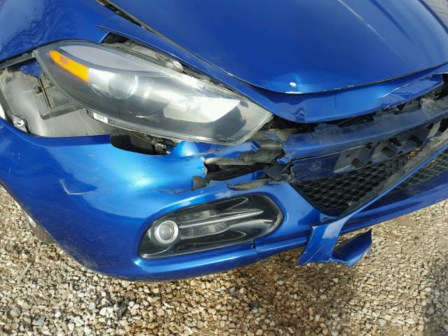 1C3CDFBA7DD343031 - 2013 DODGE DART SXT BLUE photo 9