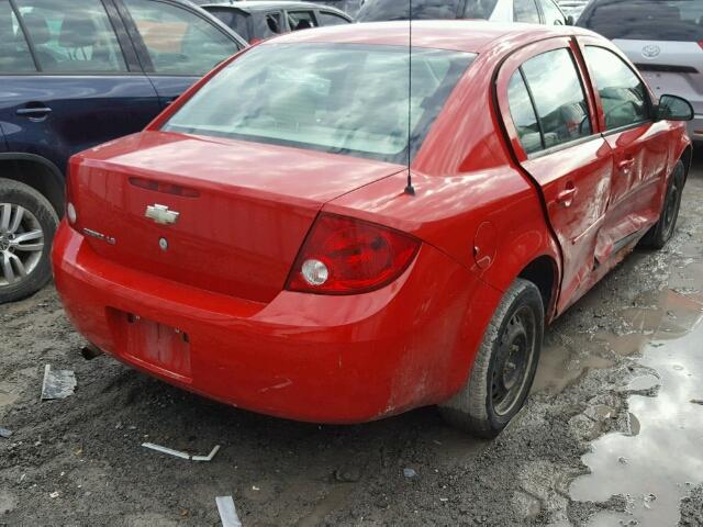 1G1AJ55F967736536 - 2006 CHEVROLET COBALT LS RED photo 4