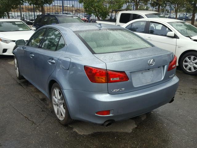 JTHBK262772030987 - 2007 LEXUS IS 250 BLUE photo 3