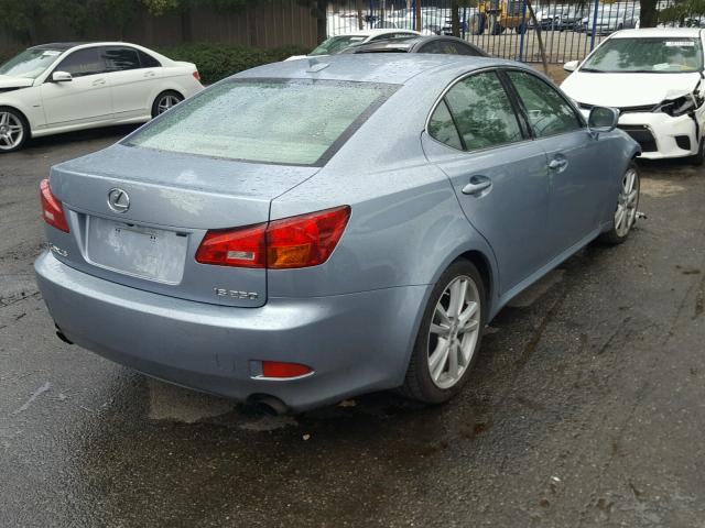 JTHBK262772030987 - 2007 LEXUS IS 250 BLUE photo 4