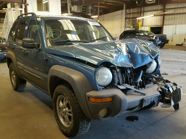 1J4GL48K83W618603 - 2003 JEEP LIBERTY SP BLUE photo 1