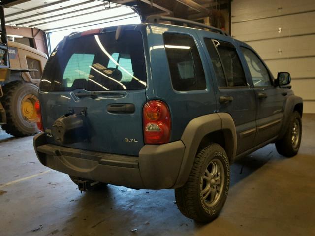 1J4GL48K83W618603 - 2003 JEEP LIBERTY SP BLUE photo 4