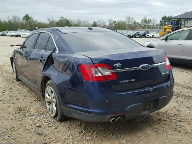 1FAHP2HW5BG186427 - 2011 FORD TAURUS SEL BLUE photo 3