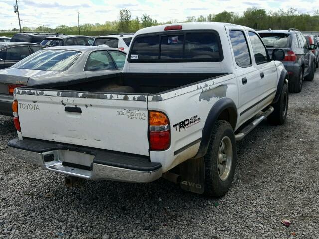 5TEHN72N61Z823779 - 2001 TOYOTA TACOMA DOU WHITE photo 4