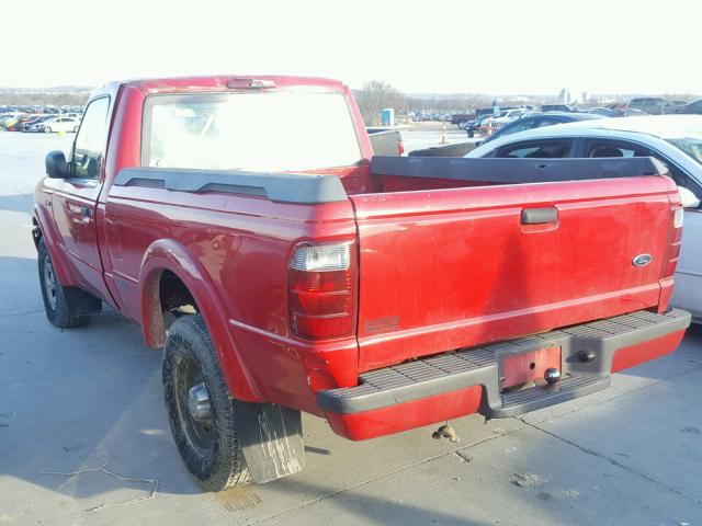 1FTYR10U71TA73058 - 2001 FORD RANGER RED photo 3