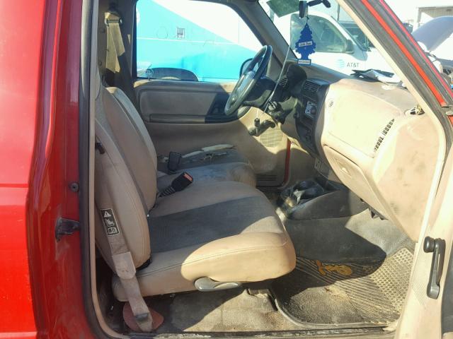 1FTYR10U71TA73058 - 2001 FORD RANGER RED photo 5