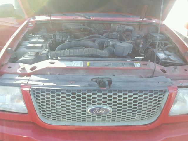 1FTYR10U71TA73058 - 2001 FORD RANGER RED photo 7