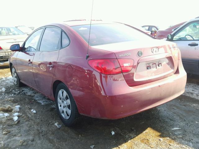 KMHDU46D57U048244 - 2007 HYUNDAI ELANTRA GL BURGUNDY photo 3