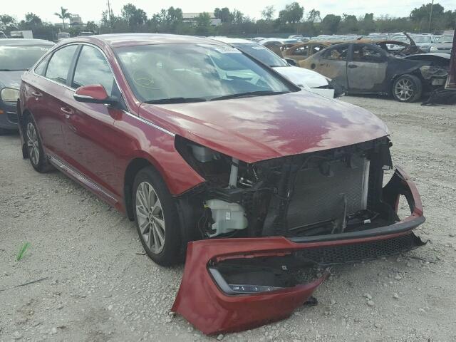 5NPE34AF6FH227969 - 2015 HYUNDAI SONATA SPO RED photo 1