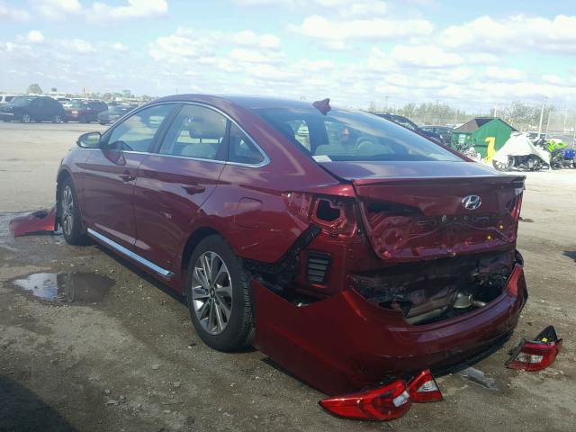 5NPE34AF6FH227969 - 2015 HYUNDAI SONATA SPO RED photo 3