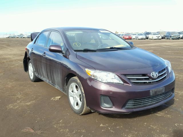 2T1BU4EE4DC085347 - 2013 TOYOTA COROLLA BA BURGUNDY photo 1