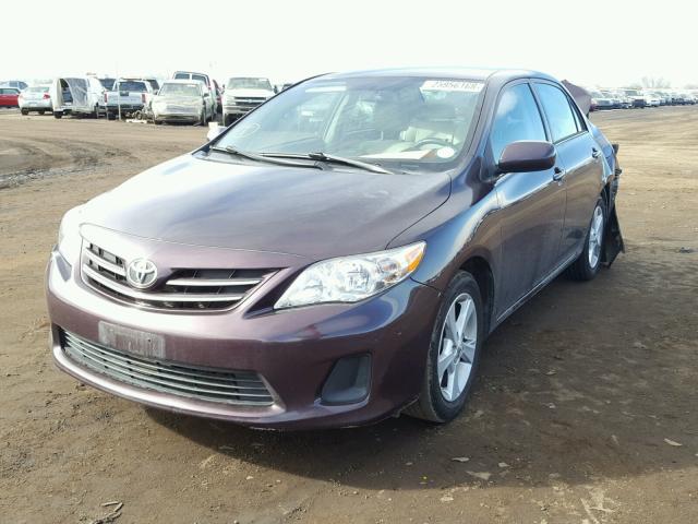 2T1BU4EE4DC085347 - 2013 TOYOTA COROLLA BA BURGUNDY photo 2