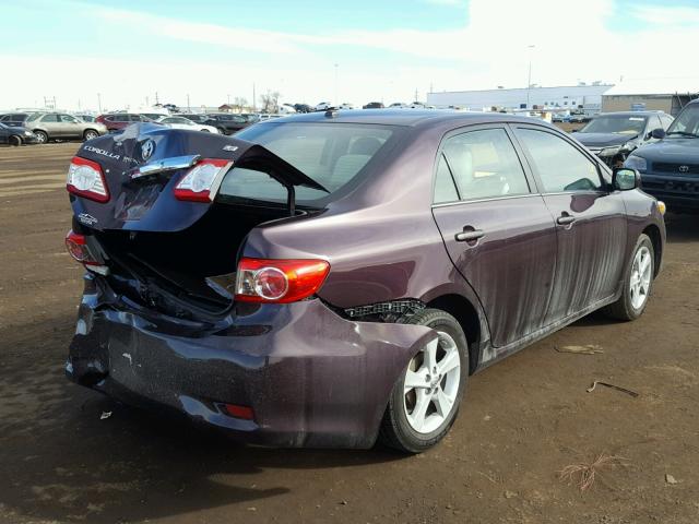 2T1BU4EE4DC085347 - 2013 TOYOTA COROLLA BA BURGUNDY photo 4