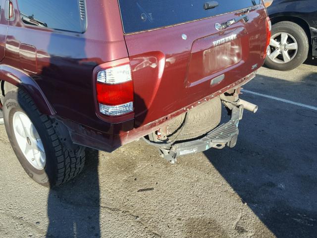 JN8DR09X12W650175 - 2002 NISSAN PATHFINDER MAROON photo 9