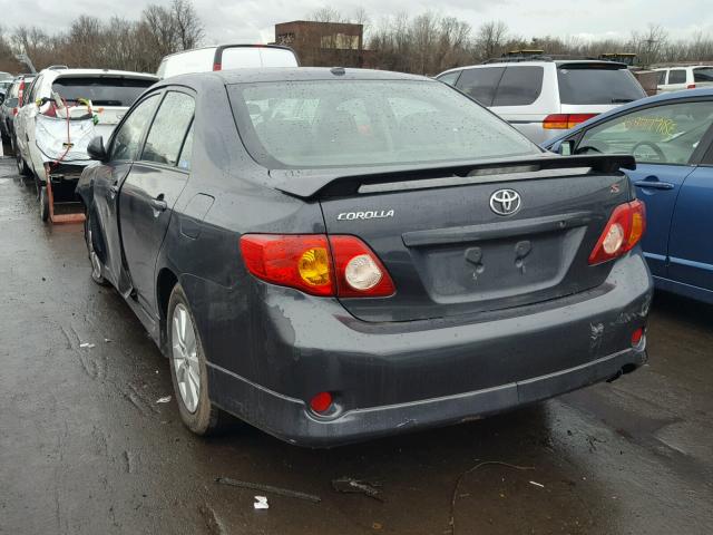 2T1BU40E49C158960 - 2009 TOYOTA COROLLA BA GRAY photo 3