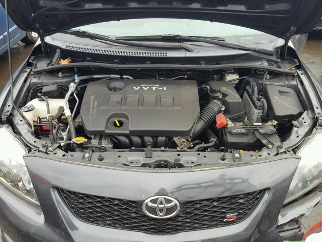 2T1BU40E49C158960 - 2009 TOYOTA COROLLA BA GRAY photo 7